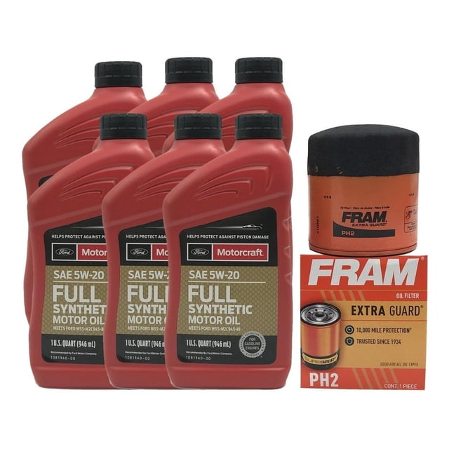 Kit de Cambio de Aceite Sintético 5W20 MOTORCRAFT Full Synthetic