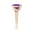 thumbnail image 3 of ANGARA Natural 2.28 Ct. Amethyst Solitaire Ring in 14K Rose Gold for Women (Ring Size: 11.5), 3 of 10