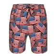 thumbnail image 3 of Logiee America Flags1 Print Mens Swim Trunks Quick Dry Board Shorts,Breathable Hawaii Beach Shorts Swimwear Bathing Suits-Small, 3 of 6