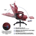 thumbnail image 3 of Silla Gamer Pro Dowinx | Ergonómica, Reclinable 180°, Masaje Lumbar USB, Reposapiés Retráctil, Ajustable | Cuero Sintético Premium, 3 of 9