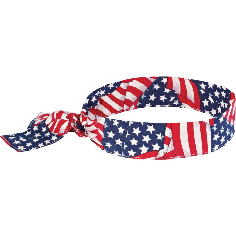 Ergodyne Chill Its 6700CT Cooling Bandana, Bekleed Met Verdampingsmateriaal Pva Voor Snelle Koeling Verlichting Stropdas Verstelbare Pasvorm Blauw 2 Pack 3070680449