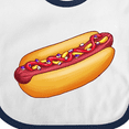 thumbnail image 4 of Inktastic Hot Dog Illustration with Mustard Onions and Ketchup Boys or Girls Baby Bib, 4 of 4