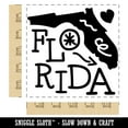thumbnail image 2 of Florida State with Text Swirls Square Rubber Stamp Stamping Scrapbooking Crafting - Large 2.75in, 2 of 7