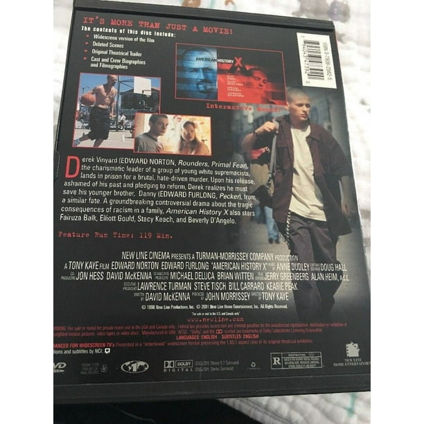New Line Home Video's American History X (DVD) - Urban Racism