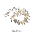 thumbnail image 3 of 196.85in Solar LED Leaf String Lights Green Foliage Garland Artificial Vine Hanging Fairy Lights for Outdoor Yard Courtyard Wall Decor, 3 of 6