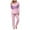Pink, variant on Cavosen Pajama Sets for Women Soft 2 Piece Outfit Sets Long Pants Long Sleeve V-Neck Tops Homewear Trendy Sleepwear Lightweight Comfy Nightwear Lounge Set Fall Winter Clothes