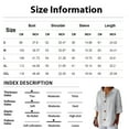 thumbnail image 3 of Tianiyouqing Womens Shirts 3/4 Sleeve Cotton Linen Gauze Tops Casual Button V Neck Button Blouses Loose Fit Coffee S, 3 of 7
