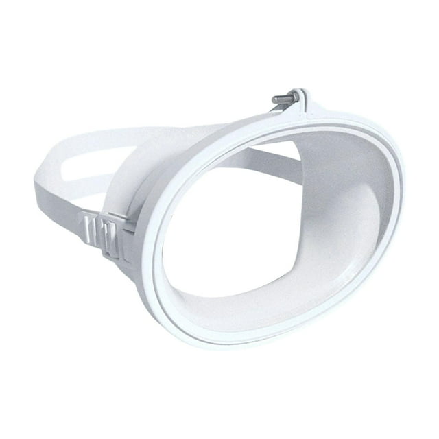 Siruishop Scuba Goggles Anti Fog Lightweight Glass High Volume Waterproof Snorkel white pp frame