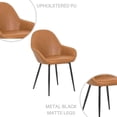 thumbnail image 3 of Fauteuil Ani, chaise bronzée, PU rembourré, ensemble de 2, 3 of 5