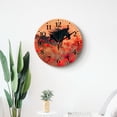 thumbnail image 4 of 16 Inch Wall Clock Battery Operated Silent Clock Decorative for Office, Kitchen, Outdoor, Living Room，Horse Red Poppy Flower Landscape Nature Graceful, 4 of 4