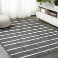 thumbnail image 5 of JONATHAN Y SANTA MONICA 4 x 6 Area Rug, Colonia Berber Stripe - Black/Ivory, SMB125E-4, 5 of 6