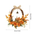 thumbnail image 3 of TACILIP Home Decor, Thanksgiving Front Door Artificial Flower Decoration Wreath Outdoor Harvests Festival Wall Hanging Decoration Pendant, Mom Gifts, 3 of 6