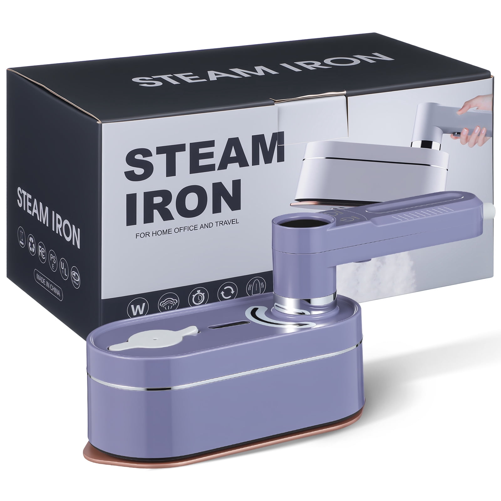 Supvox Ultralight Travel Iron Steamer with Powerful Steam and Rotatable Handle for Home Use