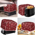thumbnail image 2 of Renewold 2 Slice Toaster Cover Christmas Red Snowflake Kitchen Appliance Dustproof Covers Wide Slot Bread Maker Protector Covers Keep Clean from Smudges Drips Food Stains, 2 of 6
