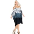 thumbnail image 3 of HAPPY BAY Women's Flowy Cover Ups Sleeveless Beach Tunic 1X-2X Navy, Tie Dye, 3 of 7
