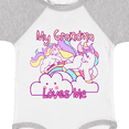 thumbnail image 4 of Inktastic My Grandma Loves Me Unicorn Girls Baby Bodysuit, 4 of 5
