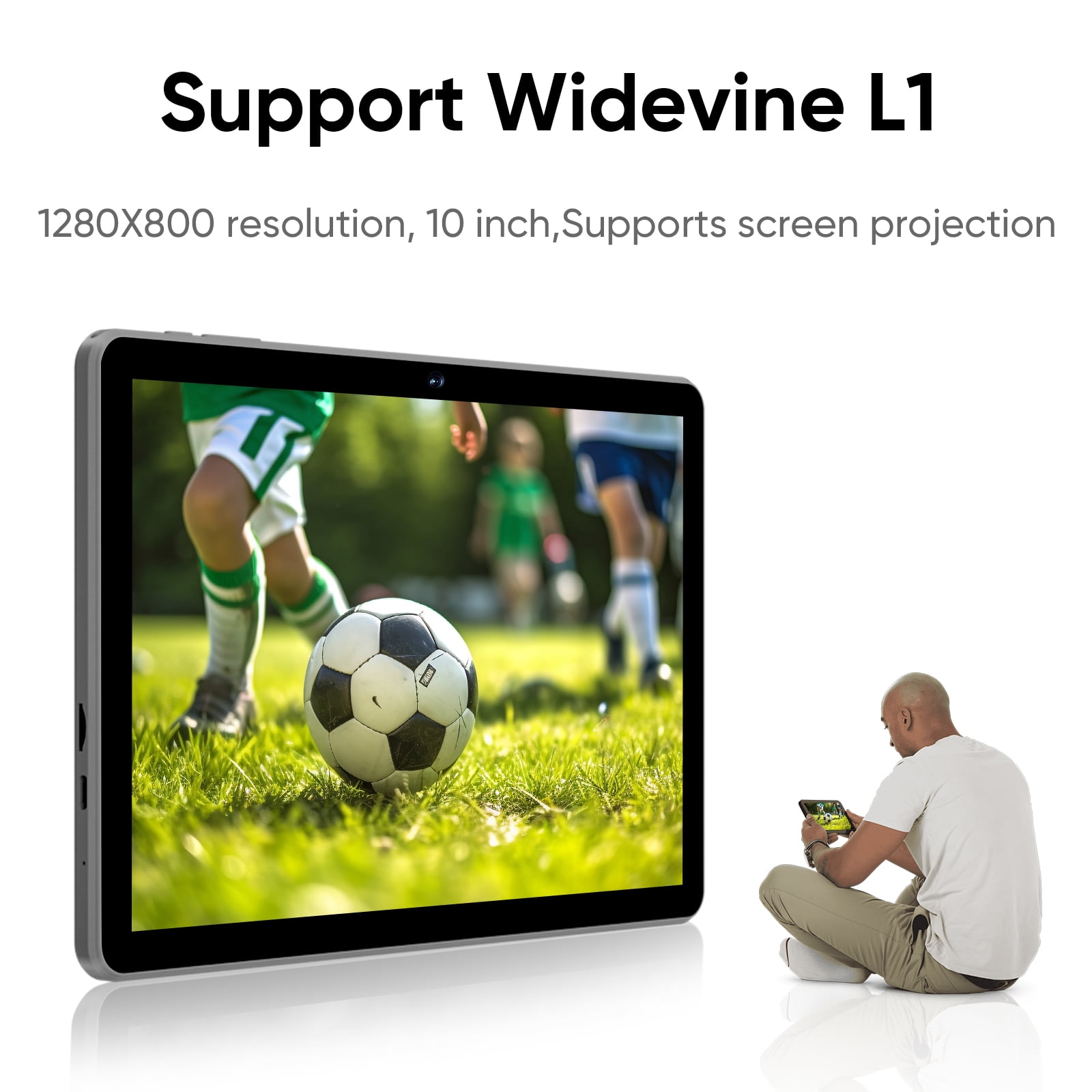 Android 14 Tablet 10.1 inch Tablets, 10GB RAM + 64GB ROM 1TB Expand, Octa-Core Tablet with Case, GPS, 6000mAh, 1280x800 FHD Display, Dual Camera, WiFi, Bluetooth