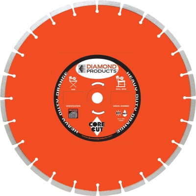 

Diamond DM85H HD Orange Segmented Masonry Blade 20in x 0.125 x 1in For Asphalt/Concrete