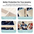 thumbnail image 3 of Rugby Travel Portable Square Jewelry Box Earring Necklace Bracelet Holder Organizer Display Case Stand Decorative Box Storage Box, 3 of 6