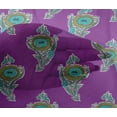 thumbnail image 4 of oneOone Viscose Chiffon Fabric Leaves & Floral Block Decor Fabric Printed BTY 42 Inch Wide, 4 of 4