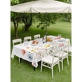 thumbnail image 4 of Outdoor Tablecloth with Umbrella Hole for Patio/Picnic/Party/Camping, Spring Wildflowers Waterproof Table Cloth Rectangle Table Cover Washable, Watercolor Rustic Flowers Floral Leaves (60"x 120"), 4 of 8