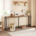 thumbnail image 5 of 70.9" Console Table with Power Outlet, Narrow Sofa Table, Country Brown, 5 of 5