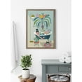 thumbnail image 6 of Kate and Laurel Blake Time to Relax Framed Printed Glass Wall Art by Rachel Lee, 18x24 Gold, Mid Century Modern Bathroom Art for Wall, 6 of 7
