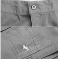 thumbnail image 3 of Men's Multi Pocket Cotton Regular Fit Embroidered Casual Fashion Cargo Shorts (Charcoal, 30), 3 of 3