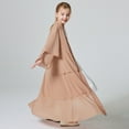 thumbnail image 6 of Xiaowennn Kids Chiffon Abaya For Girls Open Front Cardigan Dress Robe Dress Size 5, 6 of 8