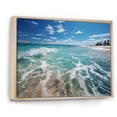 thumbnail image 2 of Designart "Sandy Paradise on the Beach III" Nautical & Beach Floater Framed Wall Art Living Room, 2 of 7