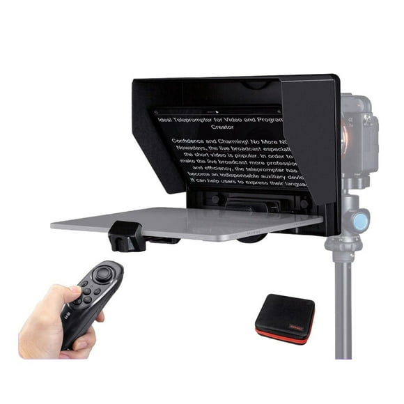 Teleprompter Tablet DSLR Camera & Smartphone Shooting APP Compatible Case Included ,Easy setup, Desktop controlled