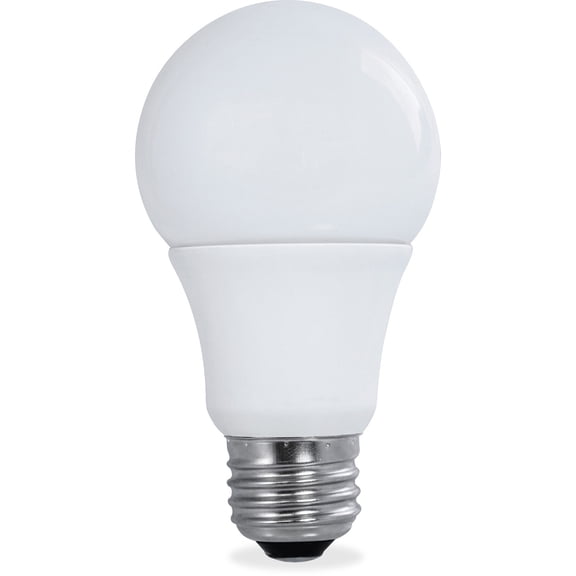 Satco S9597 - 9 watt; A19 LED; Frosted; 5000K Medium base; 200' beam spread; 120 volts; Non-Dimmable; 4-Pack