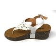 thumbnail image 5 of Victoria K Women's Daisy Flowers With Rhinestones Cork Wedge Sandals, 5 of 5