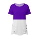thumbnail image 5 of Fiudx Ofertas Del Día Blusa de Manga Corta con Cuello Redondo y Estampado a La Moda para Mujer, 5 of 5
