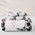 thumbnail image 5 of jejeloiu Pink Bow Cowgirl Boot Quilt Full Kids,Cute Cowgirl Print Full Bedspread Sets,3pcs, 5 of 7