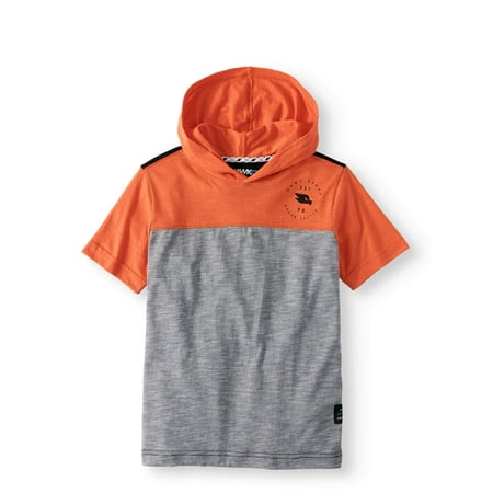 Stroker Short Block - Boy's Short Sleeve Color Block Hoodie Tee