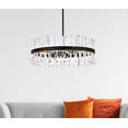 thumbnail image 4 of Serephina 32 inch crystal round chandelier light in satin gold, 4 of 4