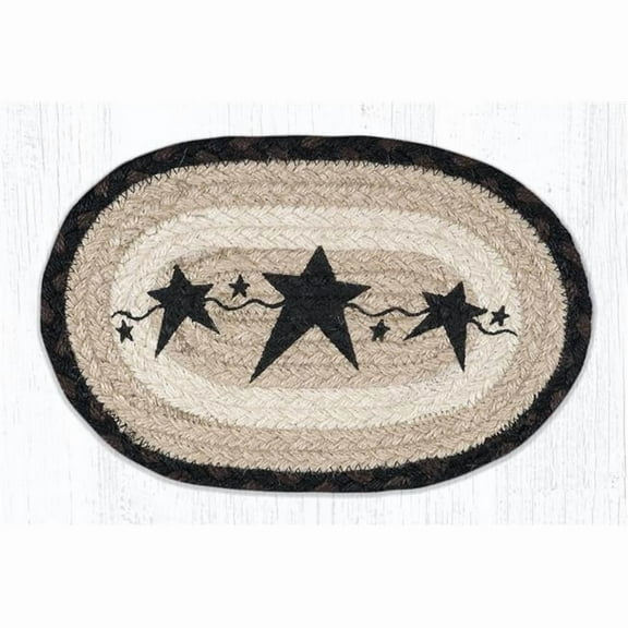 Capitol Importing 01-313PSB 7.5 x 11 in. OMSP-313 Primitive Star Black Printed Oval Swatch