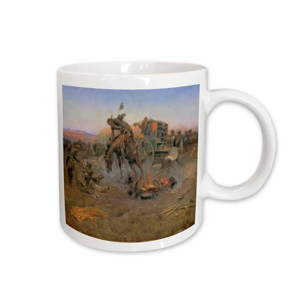 3drose, Camp Cooks Troubles by Charles M Russell American West, 15oz Mug