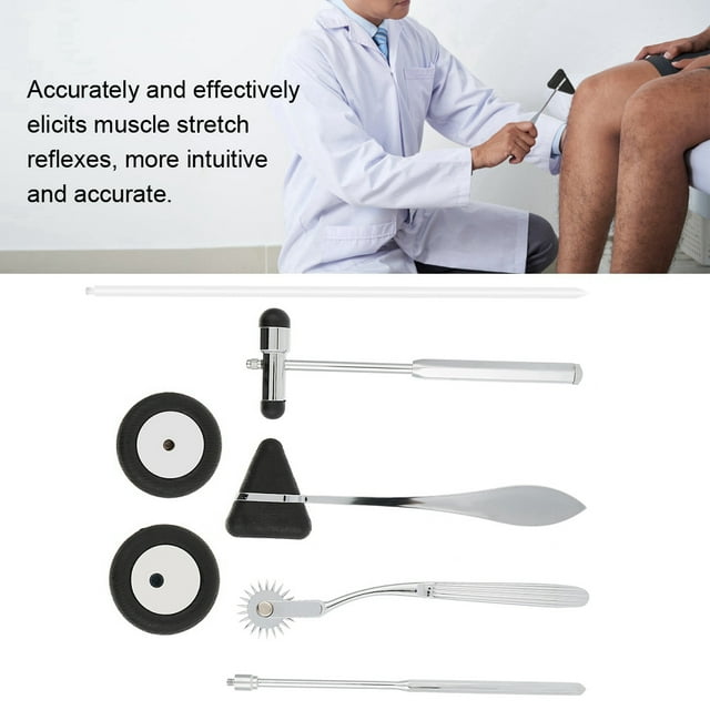 Hammer Kit, Neurological Hammer 5 in 1 Kit, Multifunction Diagnostic Case, for Muscle Stretch Response, Joint