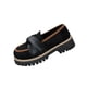 thumbnail image 1 of Mujeres Zapatos Negros Estilo Nudo Torcido Mochilas con Suela Dentada, Zapatos Casuales de las Mujeres Más Tamaño Primavera Verano Cómodo Deslizamiento En, 1 of 9
