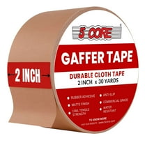 5 Core Gaffers Tape 2 Inch 30 Yards Professional Brown Pro Gaff Tape Non Reflective Water Resistant