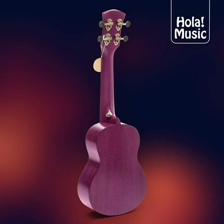 Hola! Music HM-121PP+ Deluxe Mahogany Soprano Ukulele Bundle with