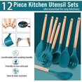 thumbnail image 3 of 12 Pcs Pink Kitchen Utensil Set Cooking Silicone Utensil Set with Holder Heat Resistant Cooking Tools Turner for Baking Non-Scratch, Non-stick BPA-Free Cooking Accessories Gadgets Tools, 3 of 4