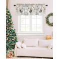 thumbnail image 6 of Christmas Valances for Windows Xmas Ball Christmas Kitchen Curtain Valances Rod Pocket Silver Grey Window Curtain Treatment Short Topper Curtains Seasonal Valance Christmas Decor 1 Panel, 54x18 Inch, 6 of 6