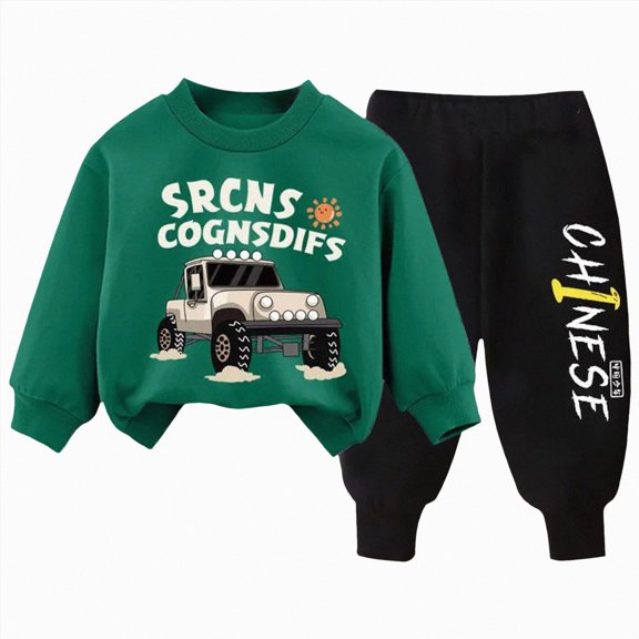 TAmten 2Pcs Infant Toddler Baby Boy Fall Clothes Toddler Outfits for Boys 3 6 12 18 24 Months 2T 3T 4T 5T Spring Fall Winter Clothes for Kids Long Sleeve Shirt Tops Pants