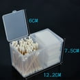 thumbnail image 5 of Yesbay Translucent 2 Grid Cotton Pad Swab Storage Box Case Nail Art Tool Organizer-Translucent, 5 of 6