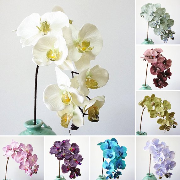 1Pc Artificial Flower Butterfly Orchid Lifelike Garden DIY Party Wedding Decor