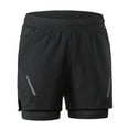thumbnail image 3 of 2-In-1 Men Running Shorts with Zipper Pockets Quick  Exercise Shorts for Training Gym Workout, 3 of 7