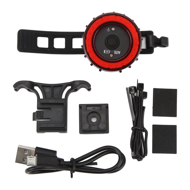 Luz trasera inteligente para bicicleta, carga USB, IPX5, resistente al agua, pequeña luz de freno con sensor para bicicletas de montaña y carretera.
